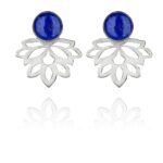 Alina Blossom earrings silver lapis