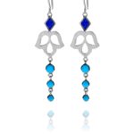 Alina Blossom earrings silver lapis