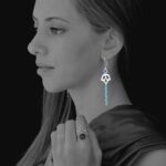 Alina Blossom earrings silver lapis