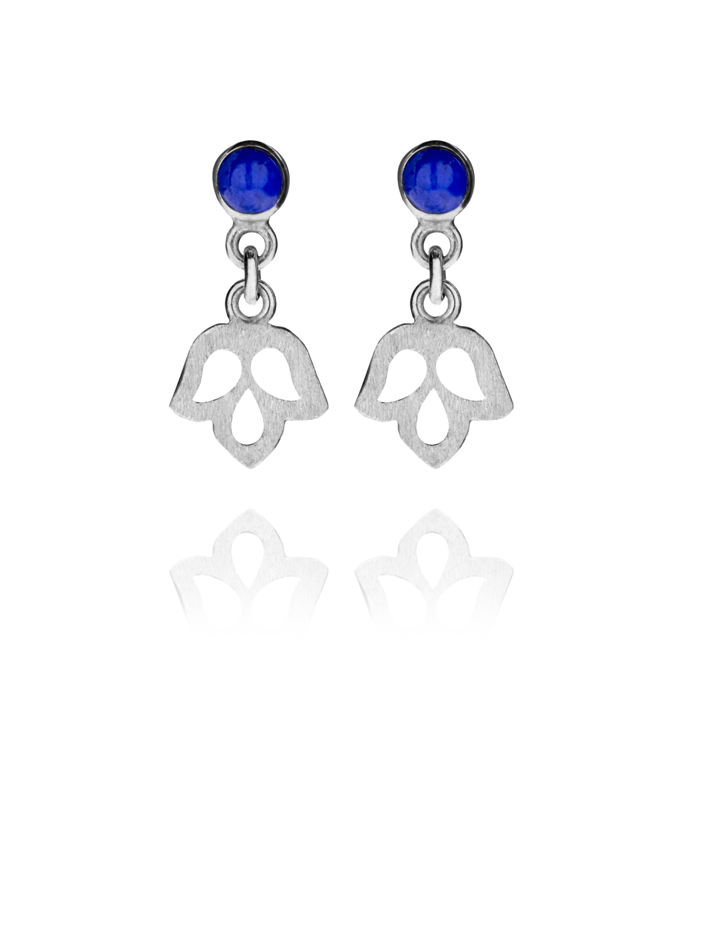 Alina Blossom earrings silver lapis