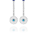 Alina Flower earrings silver lapis