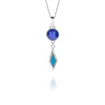 Alina star necklace silver lapis 88106 1