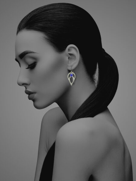 Bloom lapis earrings