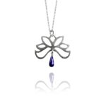 Bloom half necklace silver lapis 82703 1