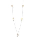 Bloom long necklace silver vermeil G