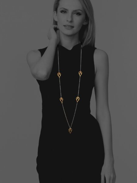 Bloom long vermeil necklace