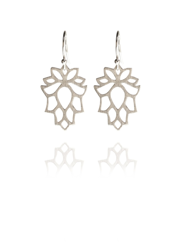 Bloom mini silver earrings