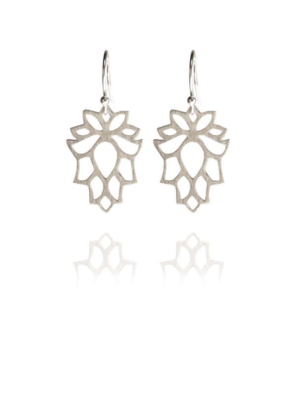 Bloom mini silver earrings