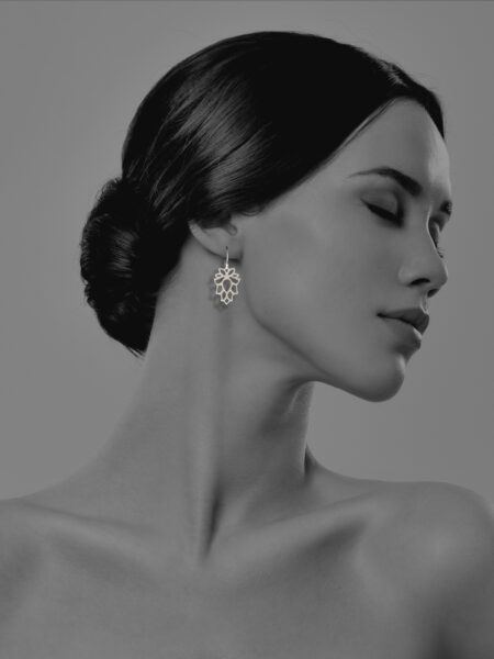 Bloom mini silver earrings