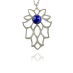 Bloom necklace silver lapis 82401 1