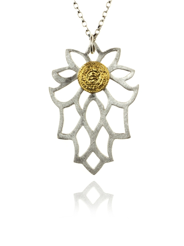 Bloom necklace silver vermeil 82402 1