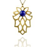 Bloom necklace silver vermeil lapis 82401G 1