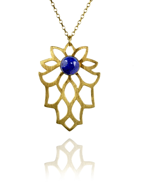 Bloom lapis vermeil necklace