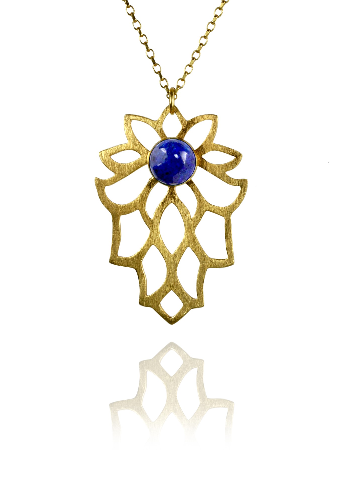 Bloom necklace silver vermeil lapis 82401G 1