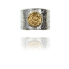 Coin Cuff ring silver vermeil 92407 1