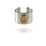 Coin Cuff ring silver vermeil 92407 2