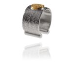 Coin Cuff ring silver vermeil 92407 3