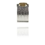 Coin Cuff ring silver vermeil 92407 4