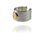 Coin Cuff ring silver vermeil 92407 5