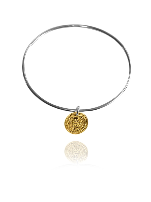 Coin bangle gold silver 62407G 1