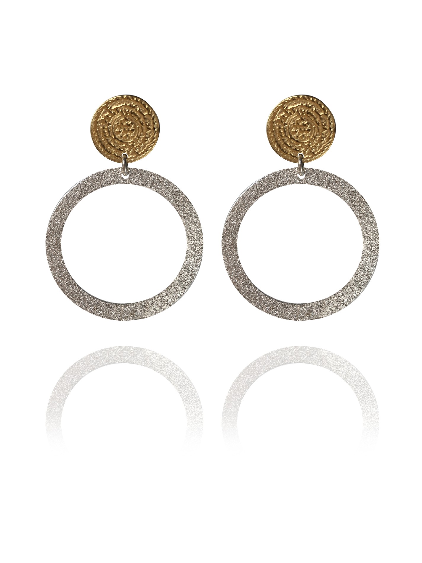 Coins Disc vermeil silver narrow large G