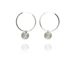 Coins Hoop earrings silver