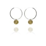 Coins Hoop earrings silver vermeil G
