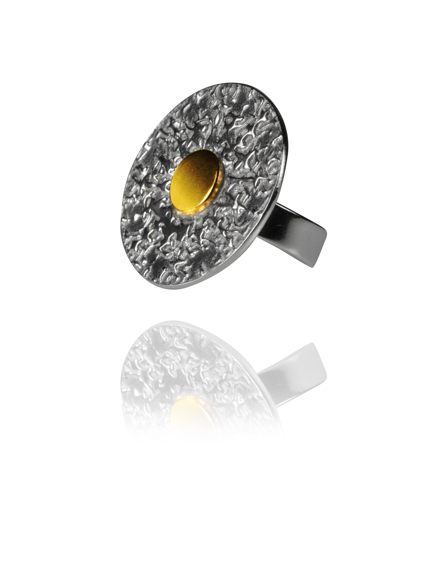 Dome ring silver vermeil 92408 2