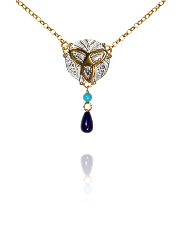 Egypt Faith necklace silver vermeil lapis turquoise