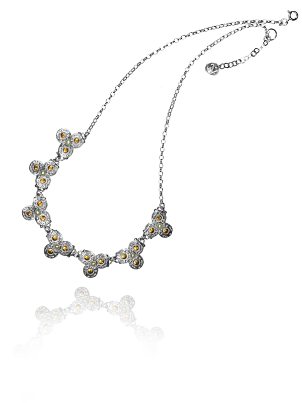 Egypt One necklace pearl silver vermeil
