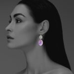 Hope Large earrings silver faceted lavender amethyst FA