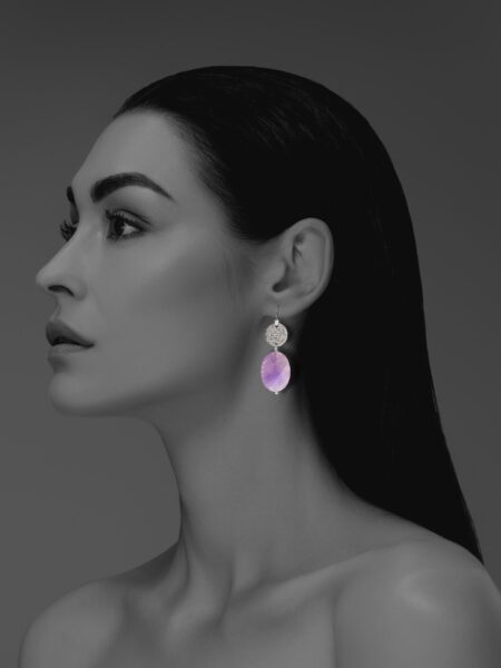 Hope faceted lavender amethyst earrings