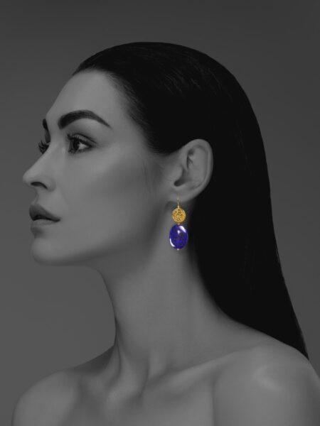 Hope lapis vermeil earrings