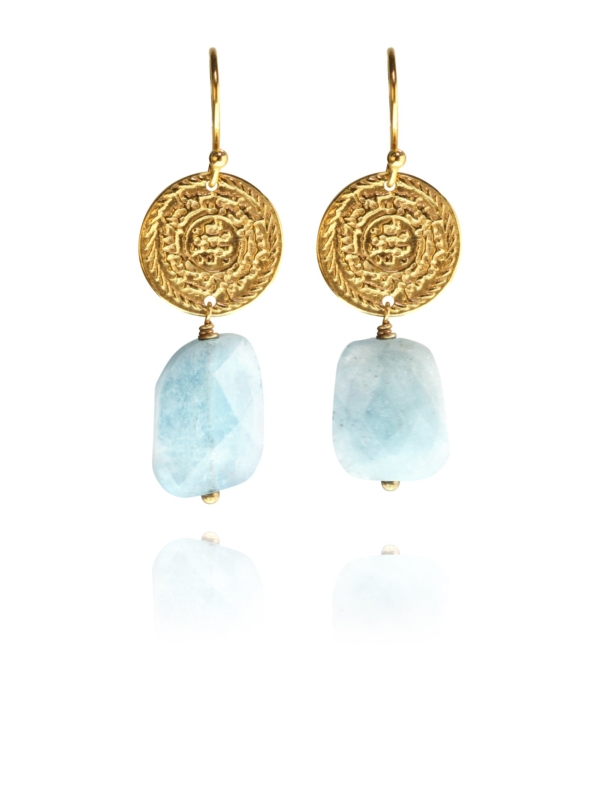 Hope aquamarine vermeil earrings