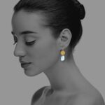 Hope Large earrings silver vermeil aquamarine G