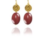 Hope Large earrings silver vermeil carnelian G