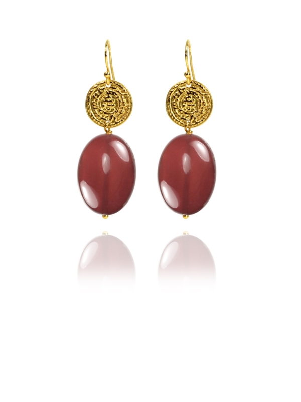 Hope carnelian vermeil earrings