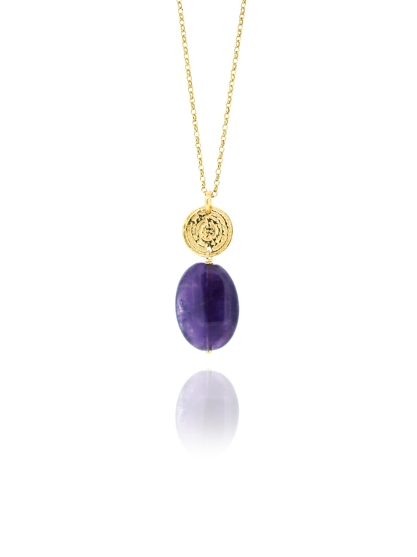 Hope amethyst vermeil pendant