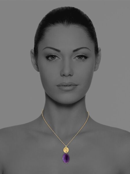 Hope amethyst vermeil pendant
