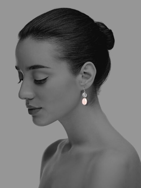 Hope faceted rose quartz small earrings