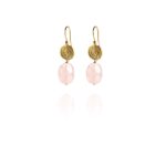 Hope Small earrings silver vermeil faceted rose quartz GFS