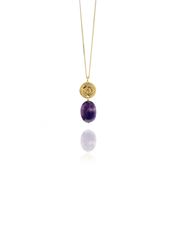 Hope amethyst vermeil small pendant