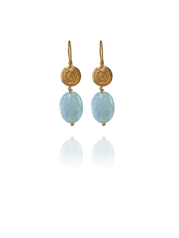 Hope aquamarine vermeil small earrings