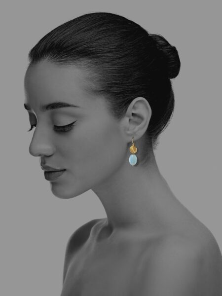 Hope aquamarine vermeil small earrings