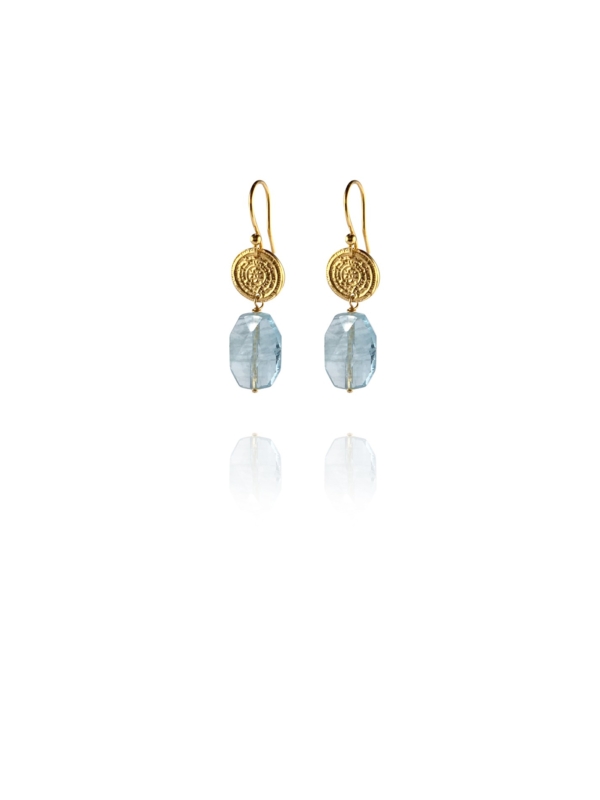 Hope aquamarine vermeil small earrings