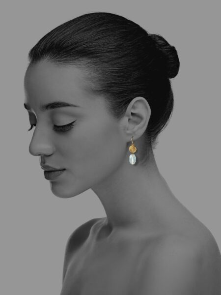 Hope aquamarine vermeil small earrings