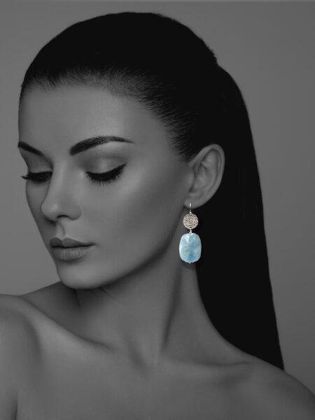 Hope aquamarine large earrings