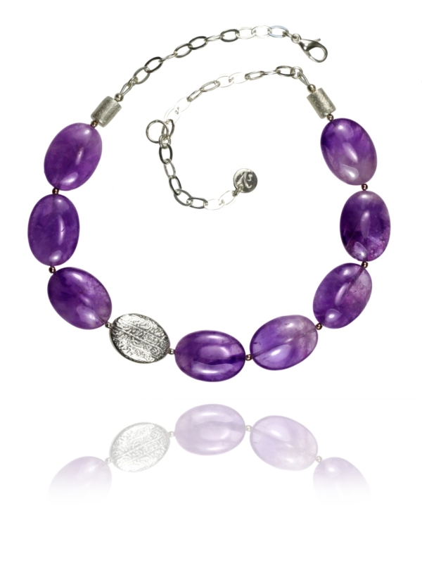 Hope necklace silver amethyst 82425A 1