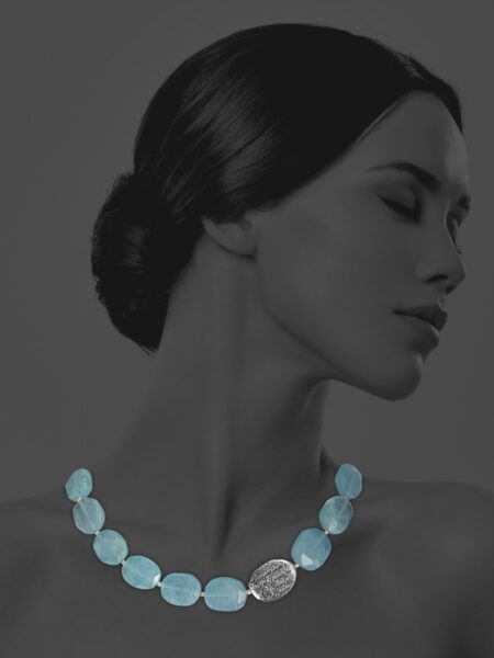 Hope aquamarine necklace