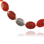 Hope necklace silver faceted burnt agate 82428 2